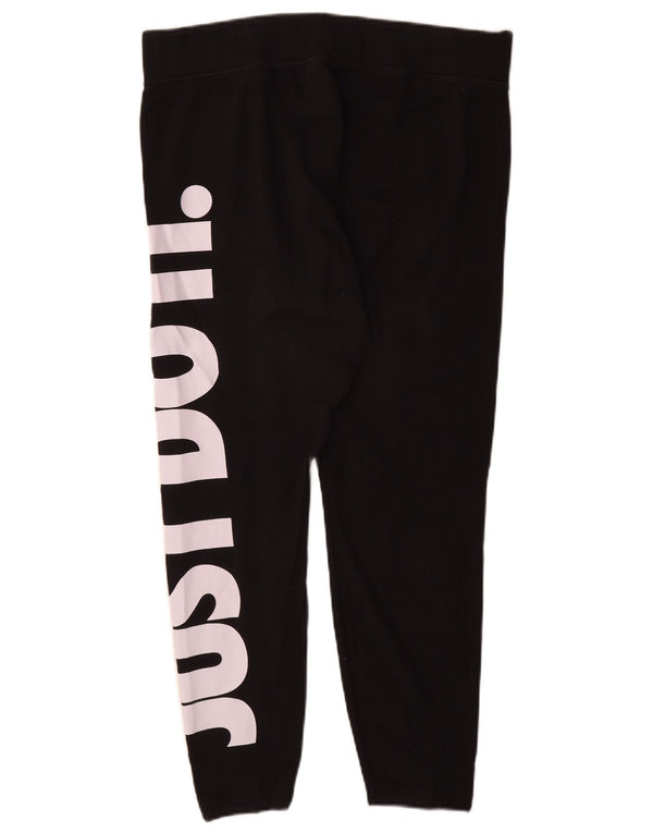 Leggings grafici da donna Nike UK 20 2XL cotone nero