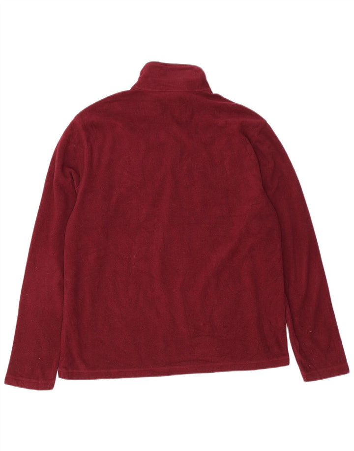 Maglione in pile da uomo con zip e collo Eddie Bauer, poliestere marrone medio