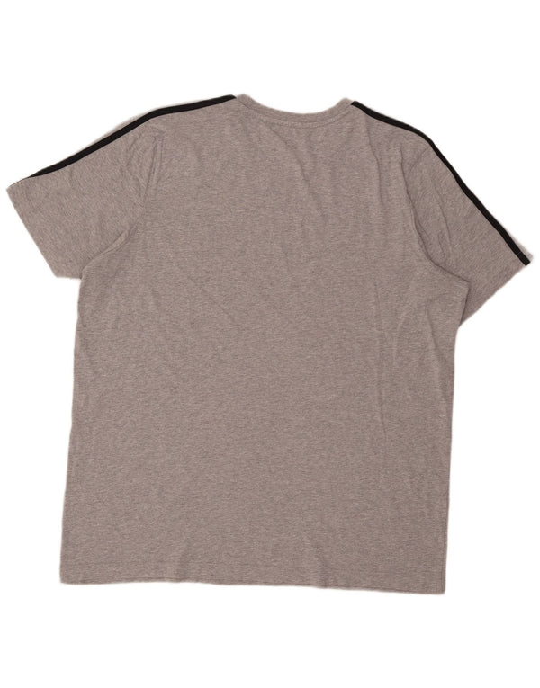 T-shirt da uomo Adidas Top XL in cotone chiazzato grigio