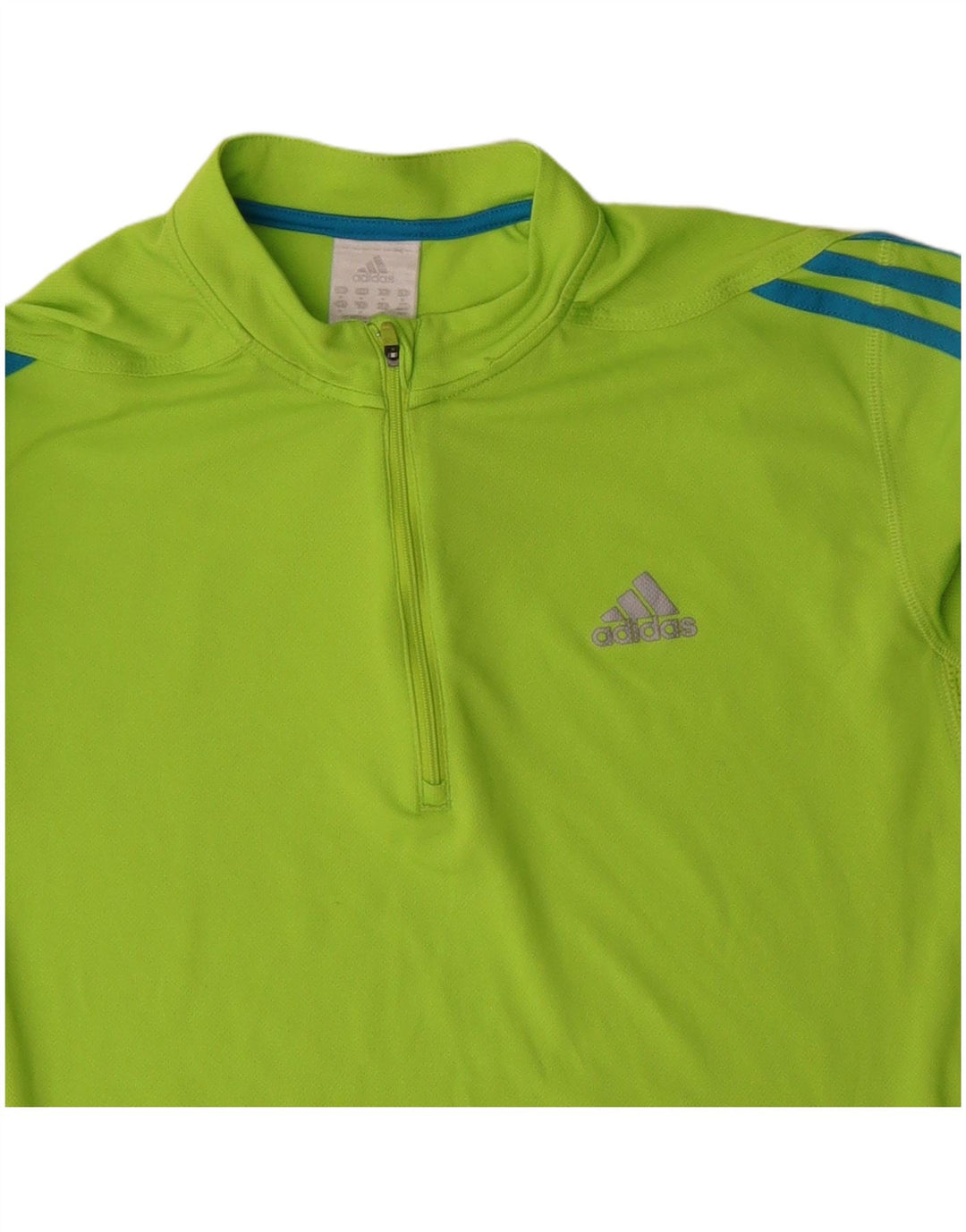 Top da tuta ADIDAS da uomo con zip e collo in poliestere verde medio