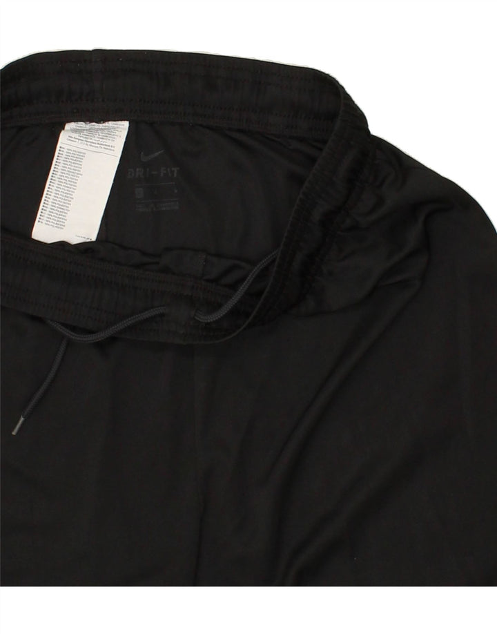 Pantaloncini sportivi NIKE Dri Fit da uomo, grandi, in poliestere nero
