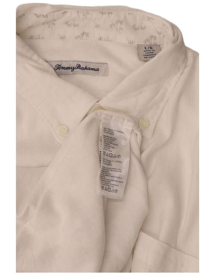 Camicia da uomo Tommy Bahama grande in Lyocell bianco
