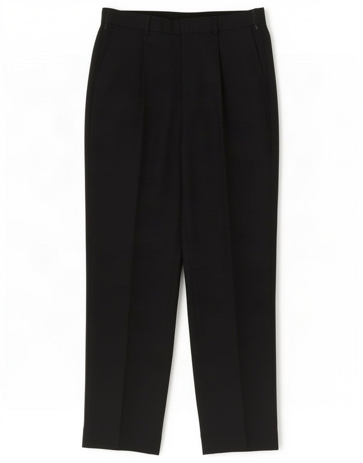 Pantaloni chino dritti da uomo Marks & Spencer W34 L33 poliestere blu navy