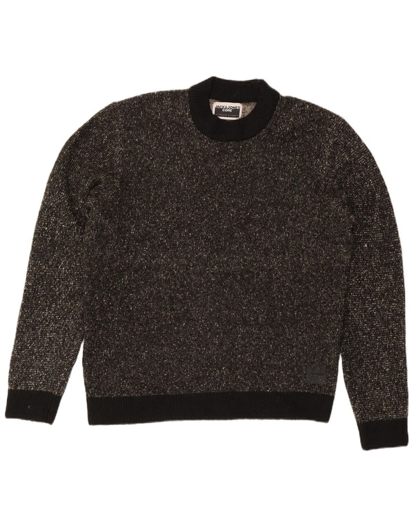 Maglione maglione girocollo da uomo Jack & Jones XL poliestere chiazzato nero