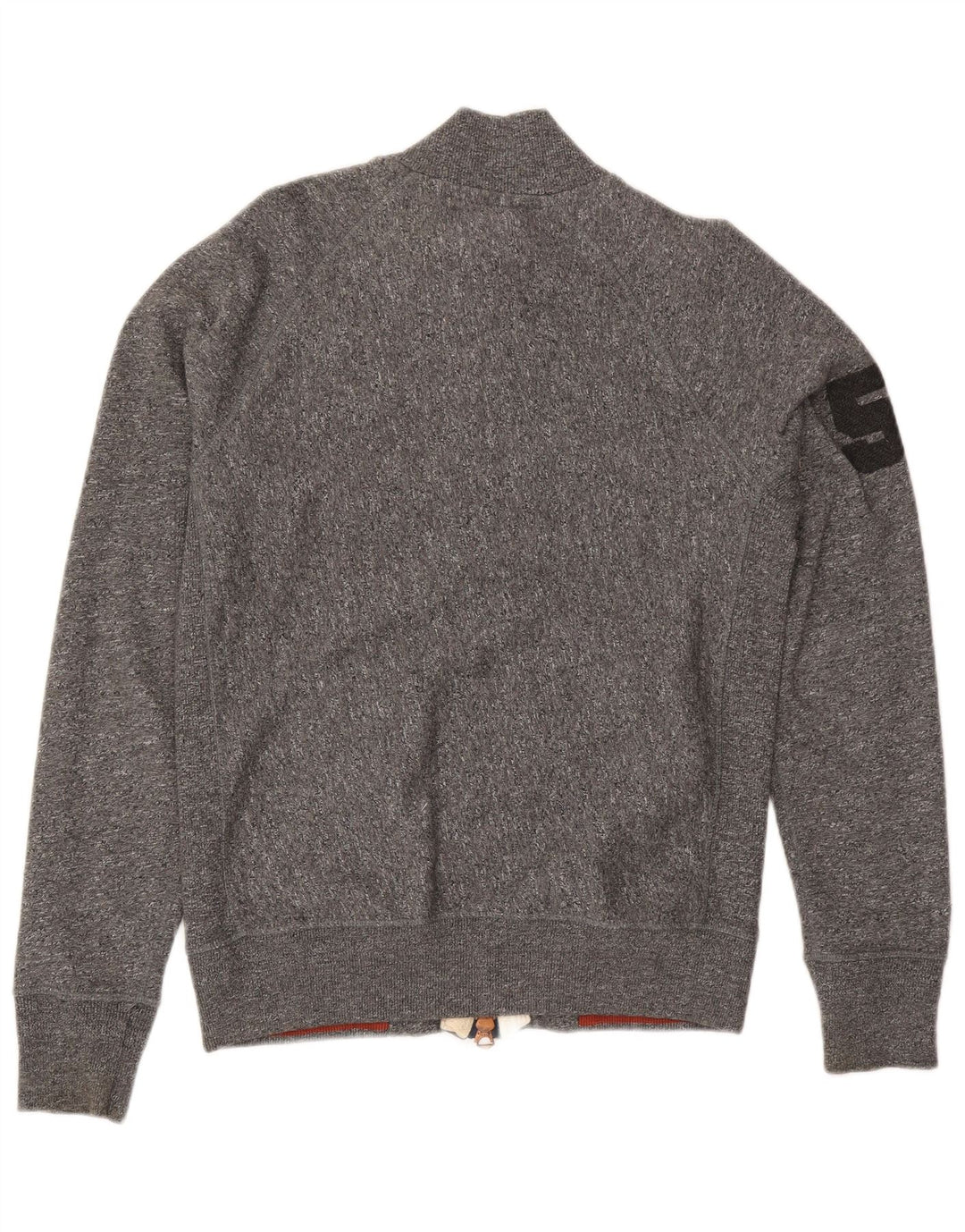 Giacca da ginnastica da uomo con grafica Superdry, grande, in cotone grigio