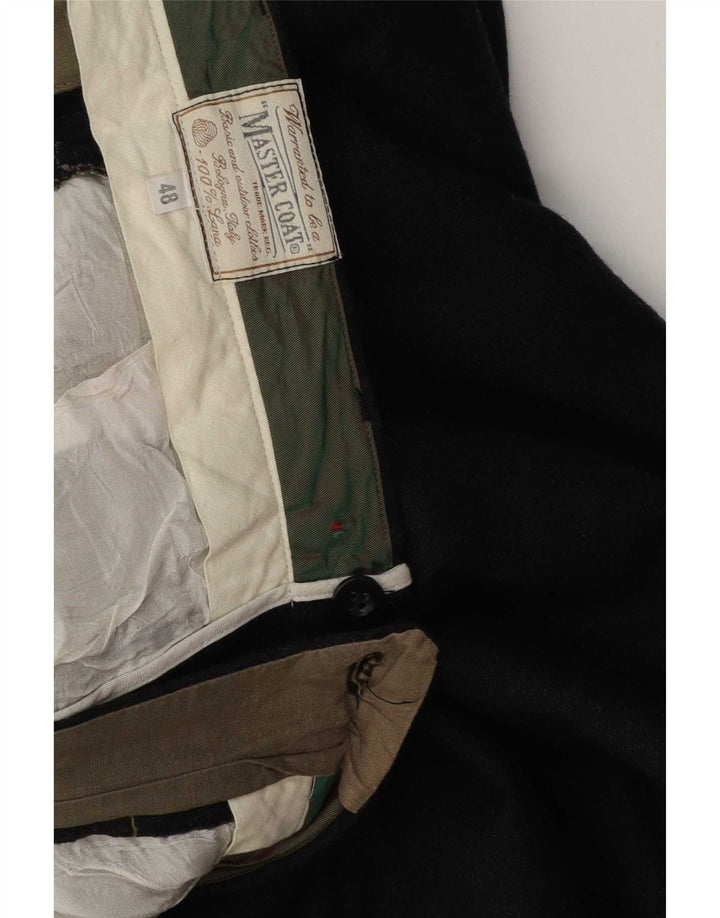 Master Coat Pantaloni da abito da uomo con pegging IT 48 Medio W32 L29 Lana grigia