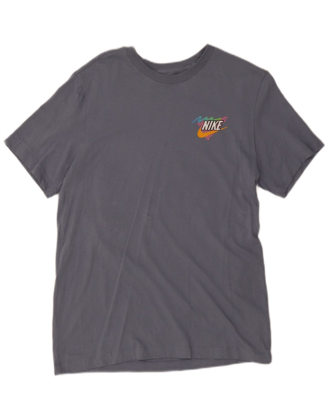 T-shirt grafica da donna Nike Top UK 14 grande cotone grigio
