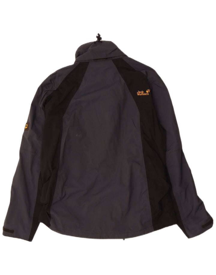 Giacca antipioggia da uomo Jack Wolfskin UK 40/42 grande poliestere blu navy