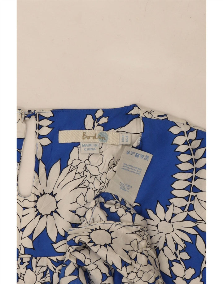 BODEN Camicetta da donna Top UK 8 Piccolo viscosa floreale blu