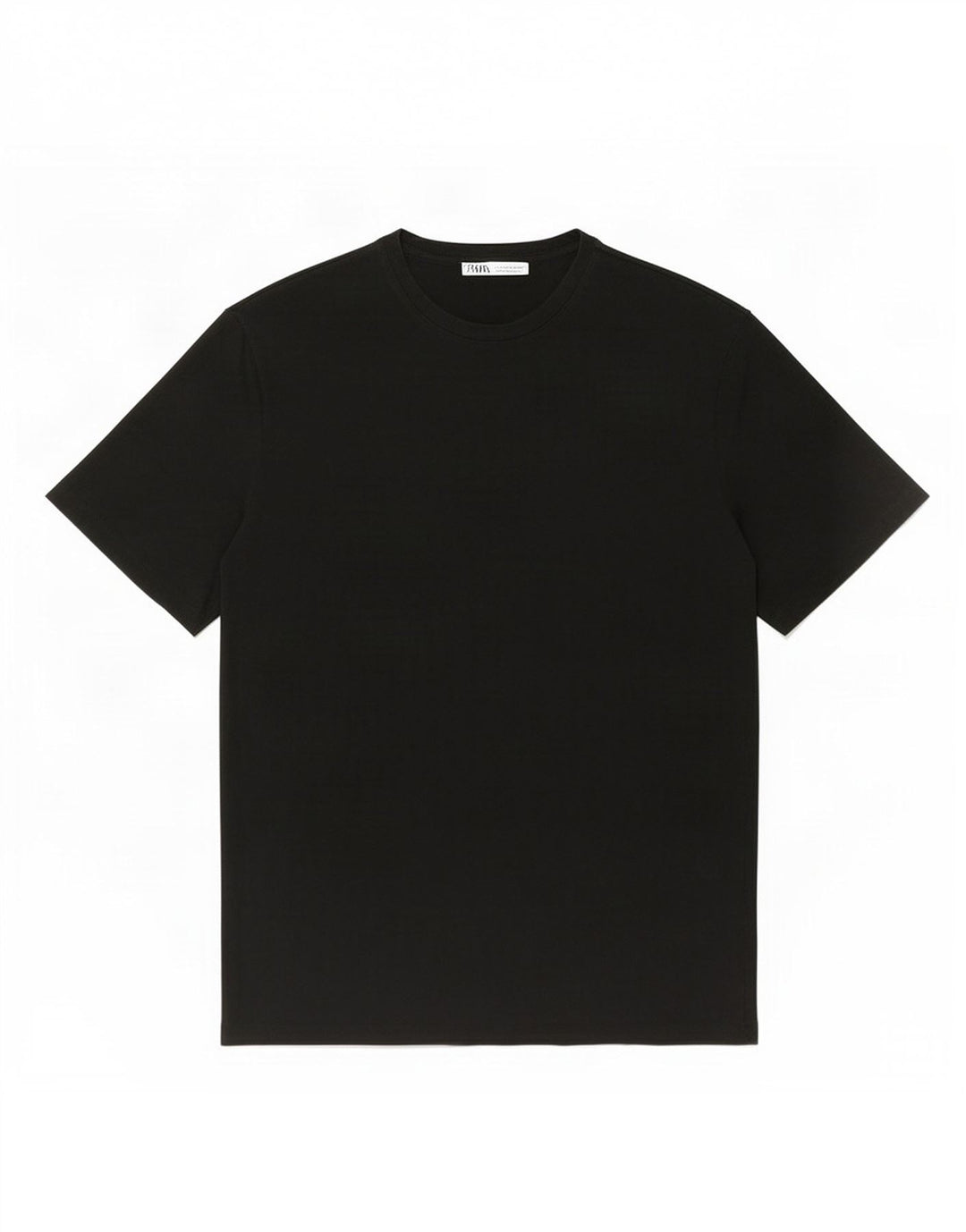 T-shirt Zara da uomo Top grande in cotone nero