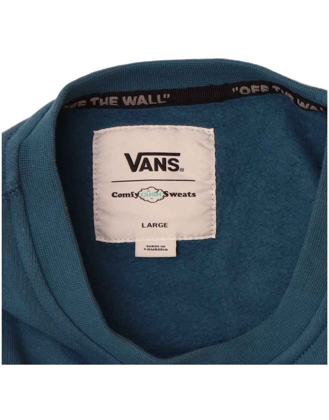 Felpa da uomo VANS maglione grande in cotone blu