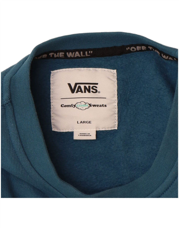 Felpa da uomo VANS maglione grande in cotone blu