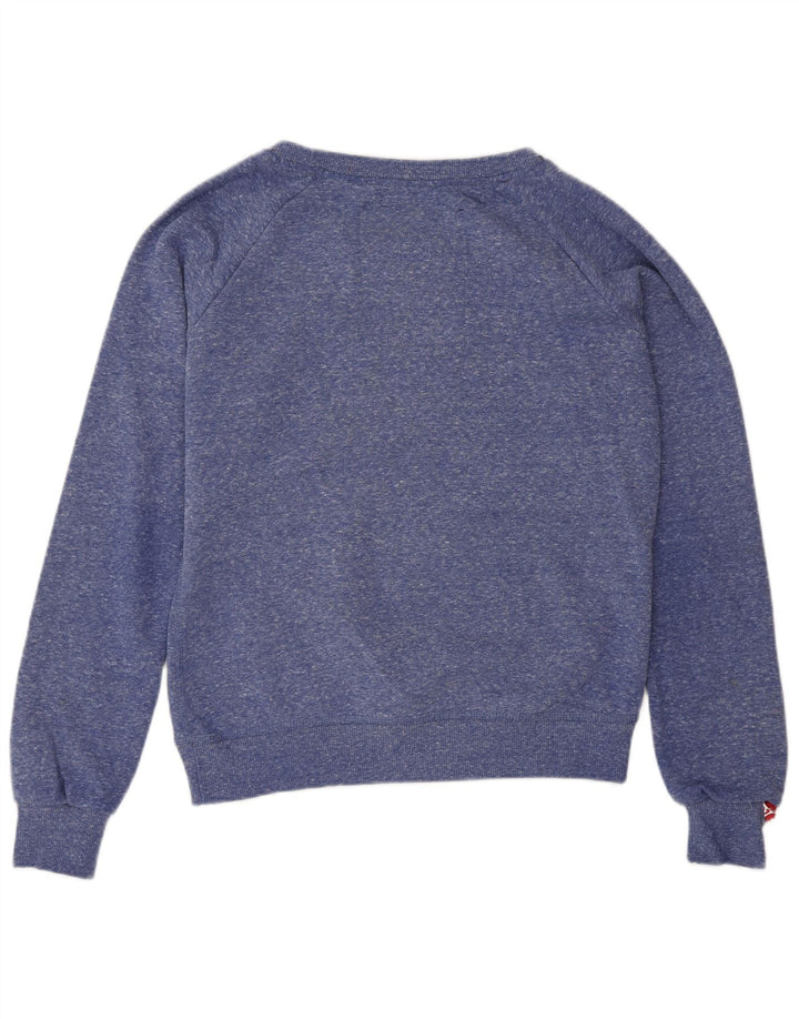 Felpa da atletica leggera da donna SUPERDRY UK 14 blu medio screziato