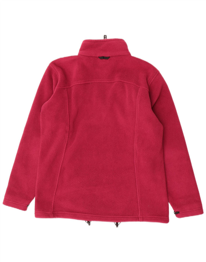 JACK WOLFSKIN Giacca in pile da donna UK 16 Large Rosa Poliestere