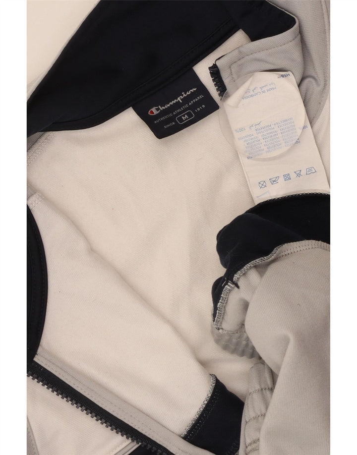 CHAMPION Giacca da tuta da uomo in poliestere color block grigio medio