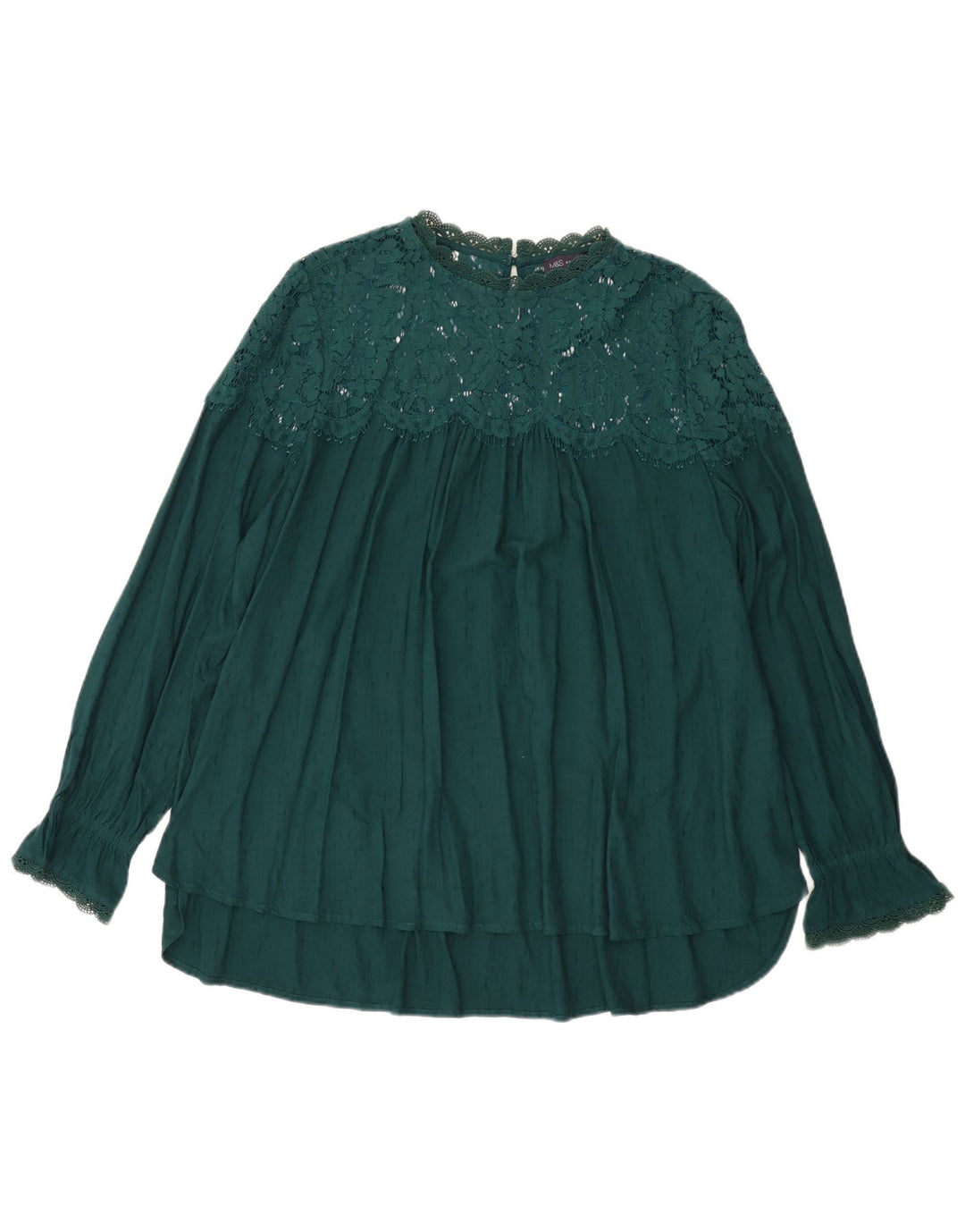 Top camicetta da donna Marks & Spencer UK 22 3XL viscosa verde