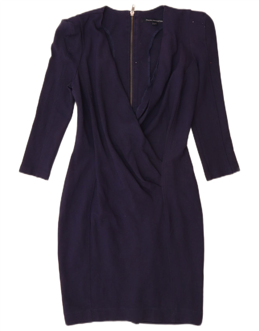 Abito tubino con maniche a 3/4 da donna French Connection UK 12 Blu navy medio