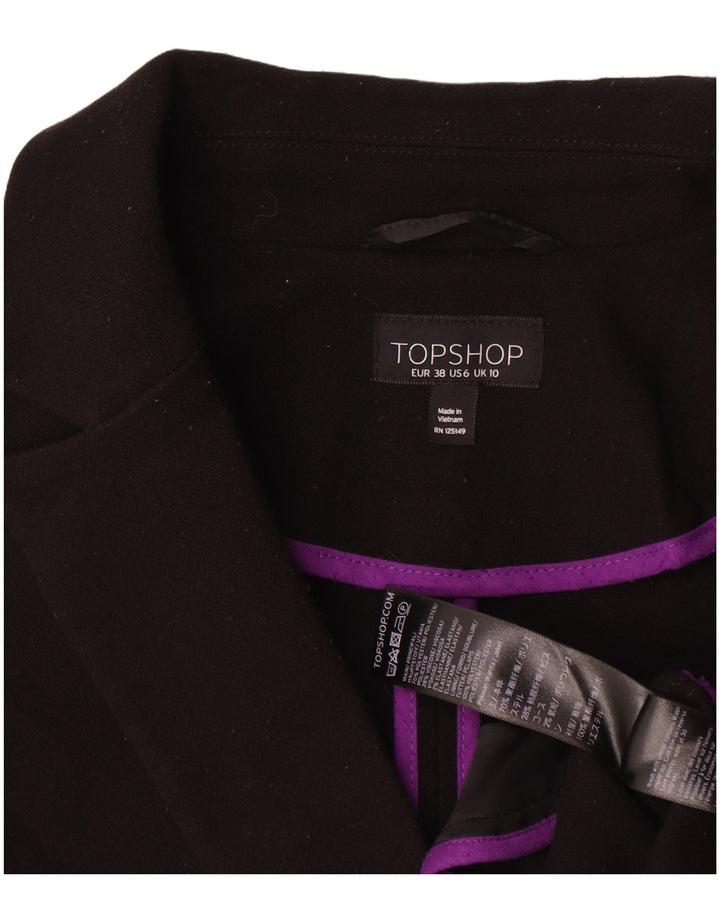 Soprabito oversize da donna Topshop UK 10 piccolo poliestere nero