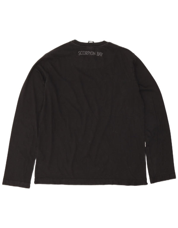 Top grafico da uomo Scorpion Bay manica lunga 2XL cotone nero