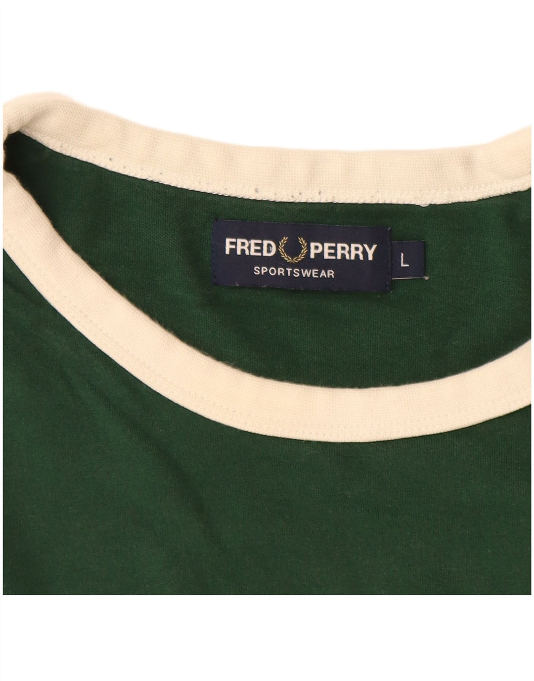 FRED PERRY T-shirt grafica da uomo Top grande in cotone color block verde