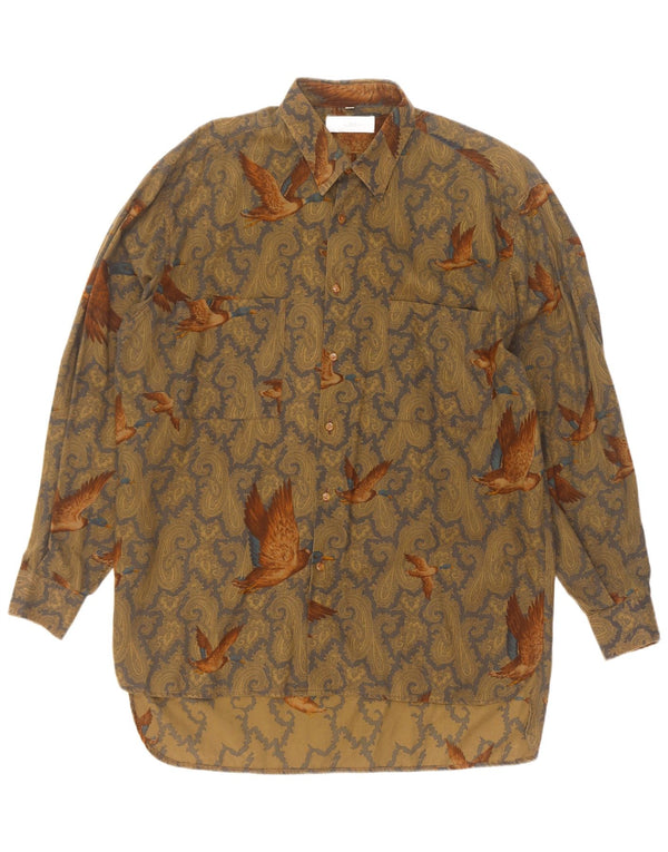 Camicia da uomo Millibar Large in cotone Paisley beige