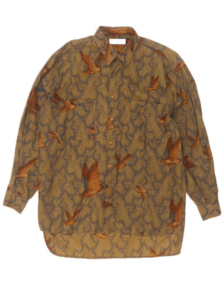 Camicia da uomo Millibar Large in cotone Paisley beige