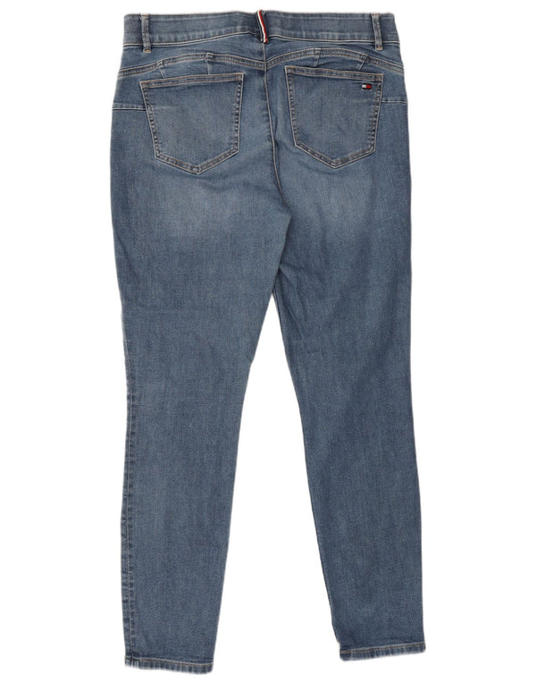 TOMMY HILFIGER Jeans skinny da donna US 10 Large W33 L28 Cotone blu