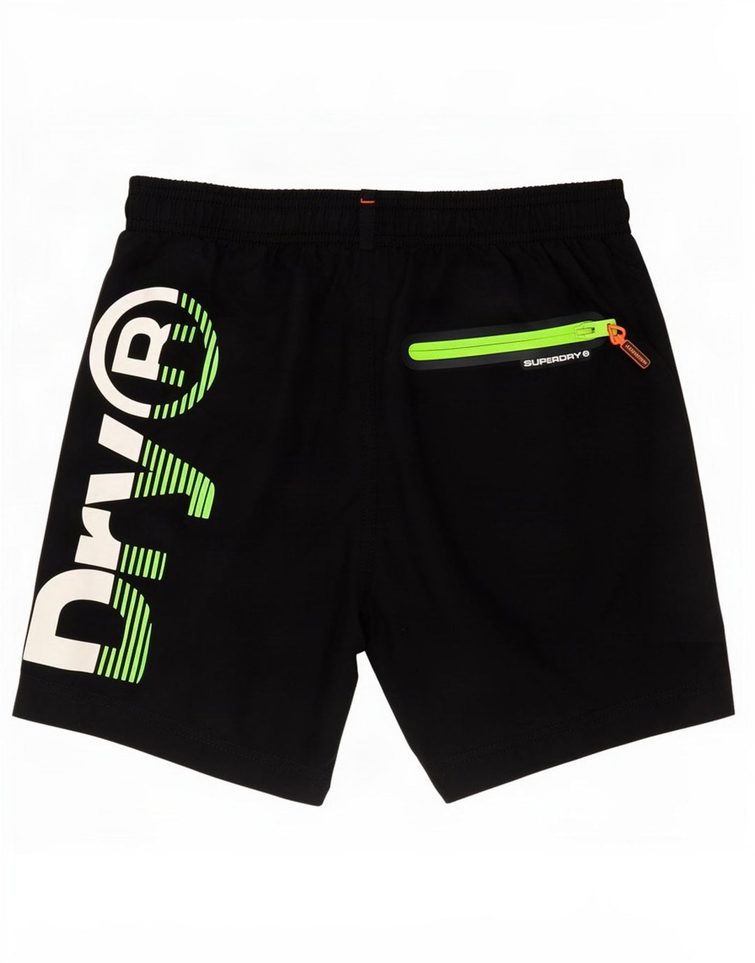 Pantaloncini da bagno grafici da uomo Superdry piccoli in poliestere nero