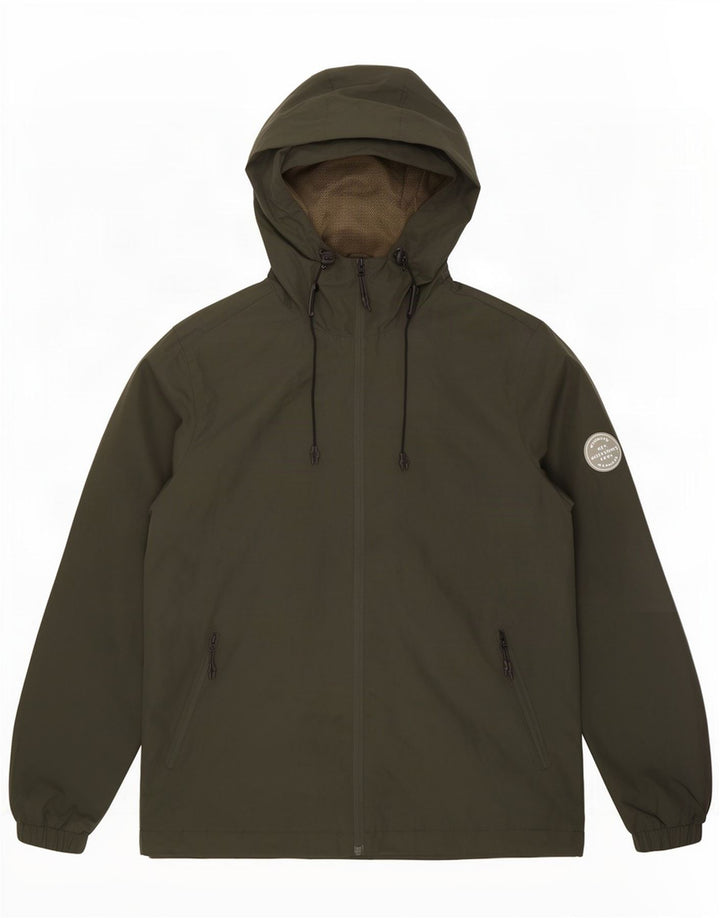 Giacca antipioggia con cappuccio da uomo Jack & Jones UK 40 Large Verde Poliestere