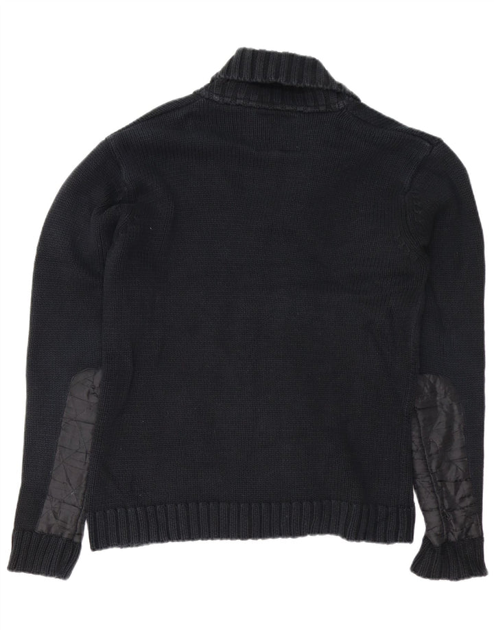 JACK & JONES Maglione cardigan da uomo grande in cotone nero