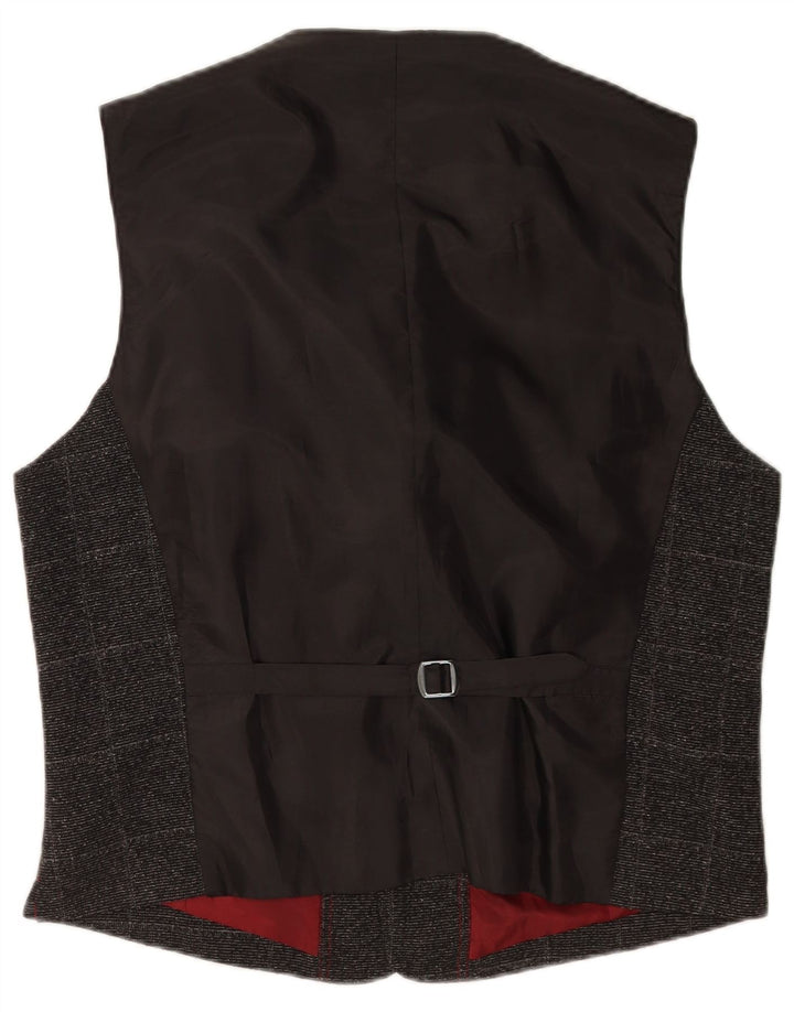Gilet da uomo Regular Fit Engbers IT 54 XL Poliestere a quadri grigio