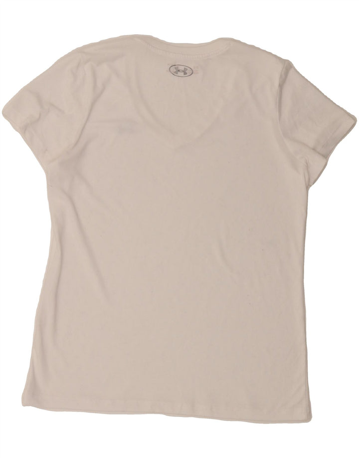 UNDER ARMOUR Womens T-Shirt Top UK 14 Medium White Vintage Under Armour and Second-Hand Under Armour from Messina Hembry 