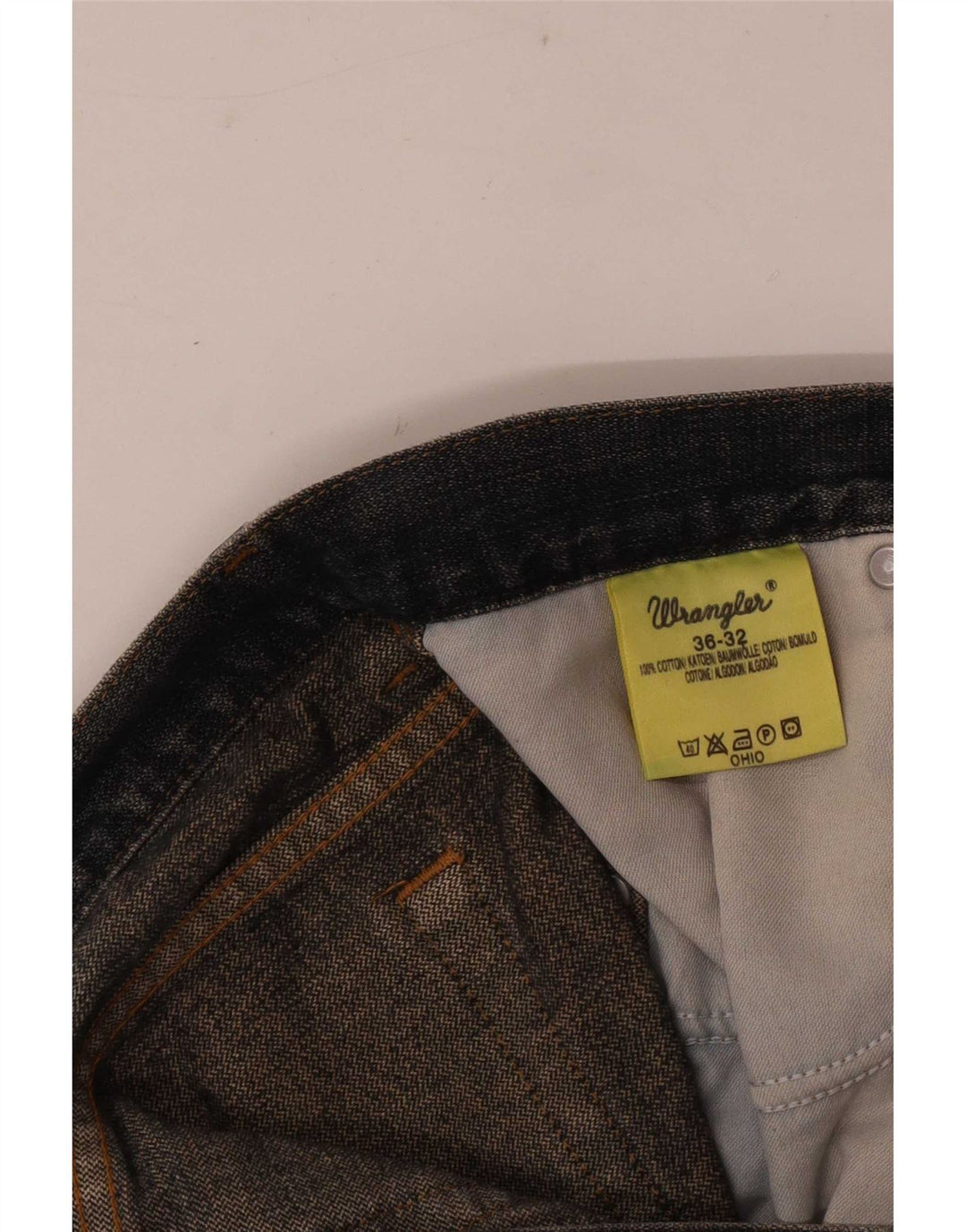 Jeans dritti da uomo Wrangler Ohio W36 L32 cotone blu navy