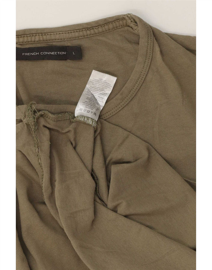 T-shirt da uomo French Connection Top grande in cotone kaki