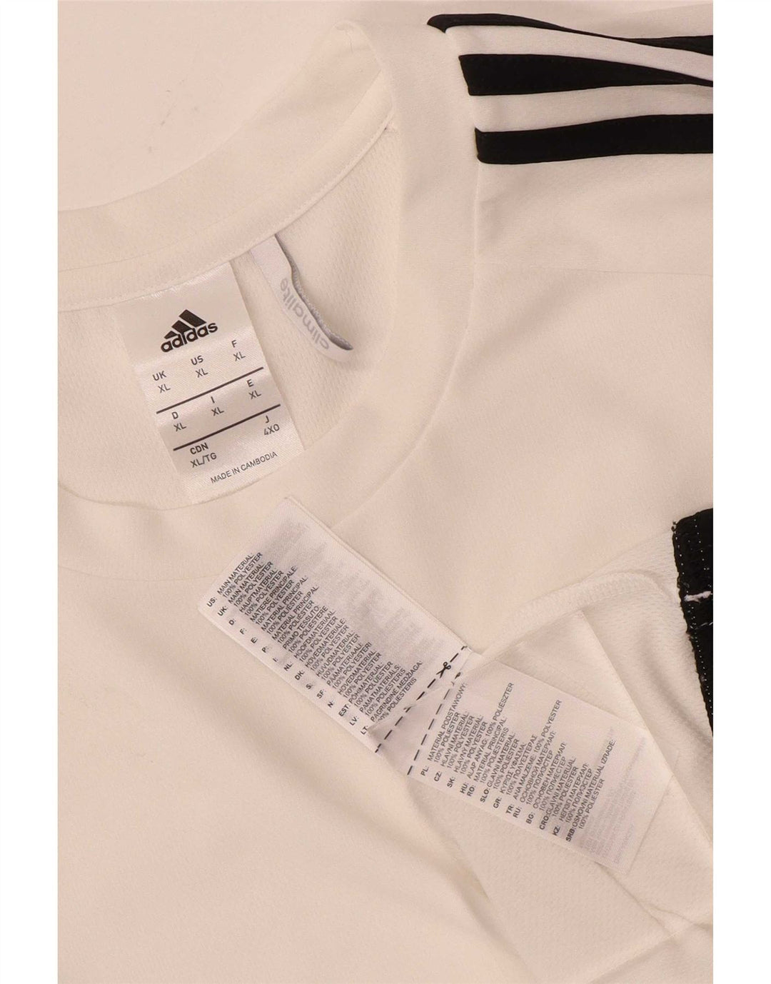 T-shirt Adidas da uomo Climalite Top XL poliestere color block bianco