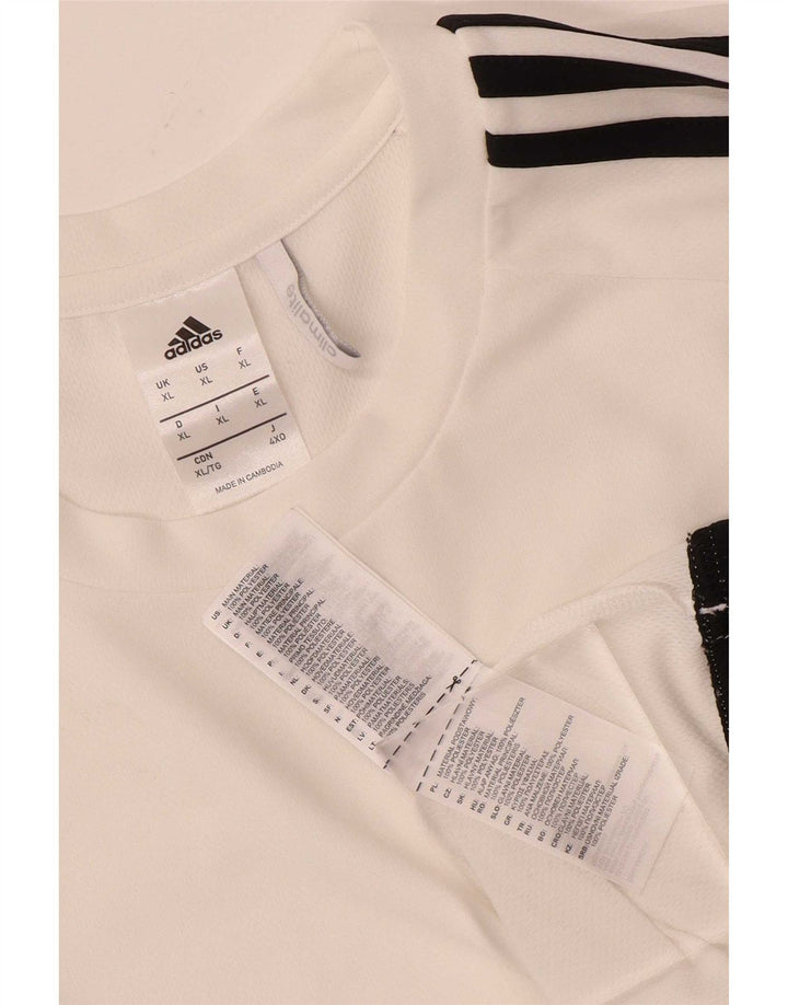 T-shirt Adidas da uomo Climalite Top XL poliestere color block bianco