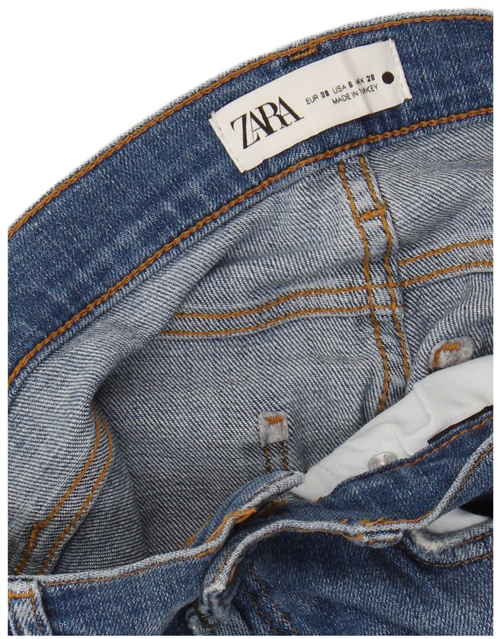 Jeans dritti da donna ZARA EU 38 Small W28 L27 Blu