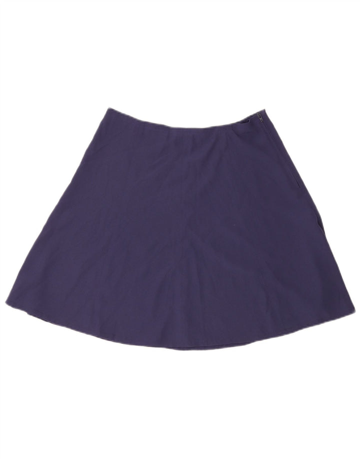Gonna a trapezio da donna vintage W28 blu navy medio