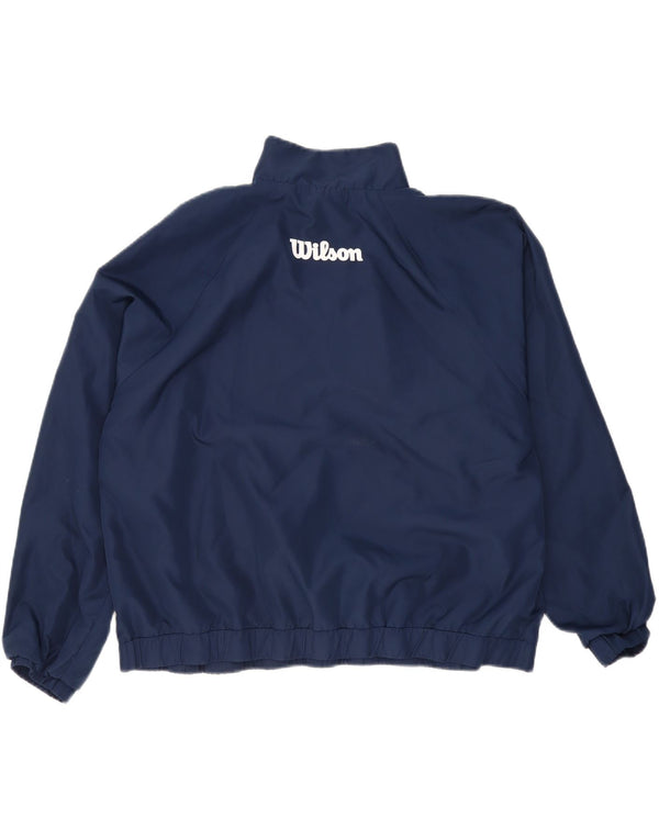 WILSON Giacca a vento grafica oversize da donna UK 22 2XL Blu navy