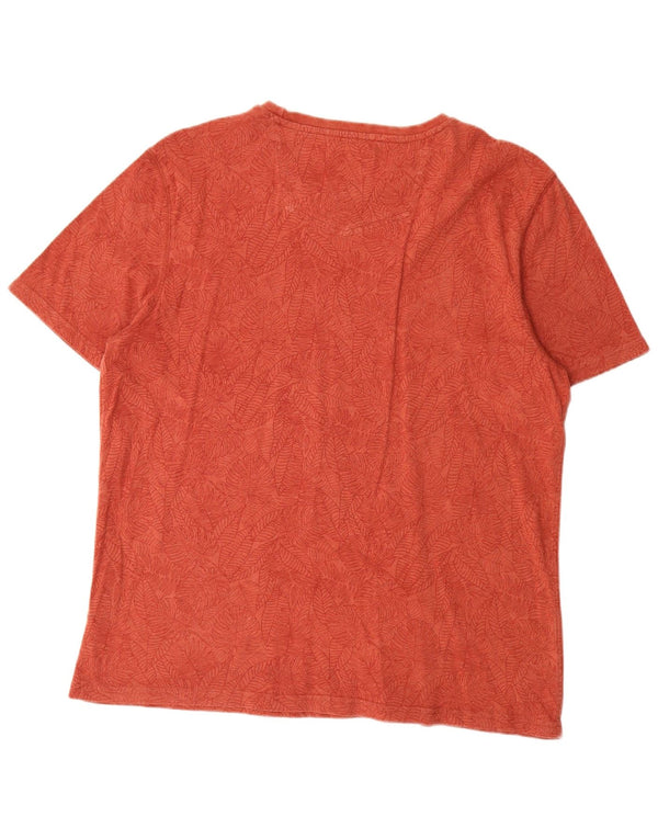 T-shirt da uomo Fat Face Top XL in cotone floreale rosso