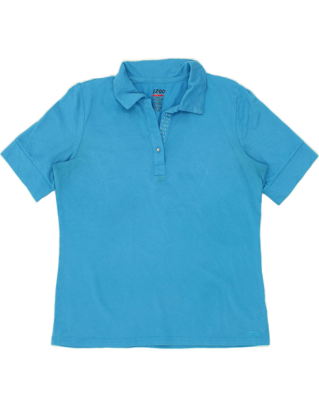 IZOD Womens Polo Shirt UK 16 Large Blue Cotton Vintage Izod and Second-Hand Izod from Messina Hembry 