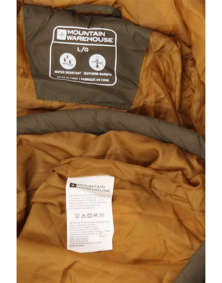 Giacca imbottita con cappuccio da uomo Mountain Warehouse UK 40 Large Khaki Poliammide