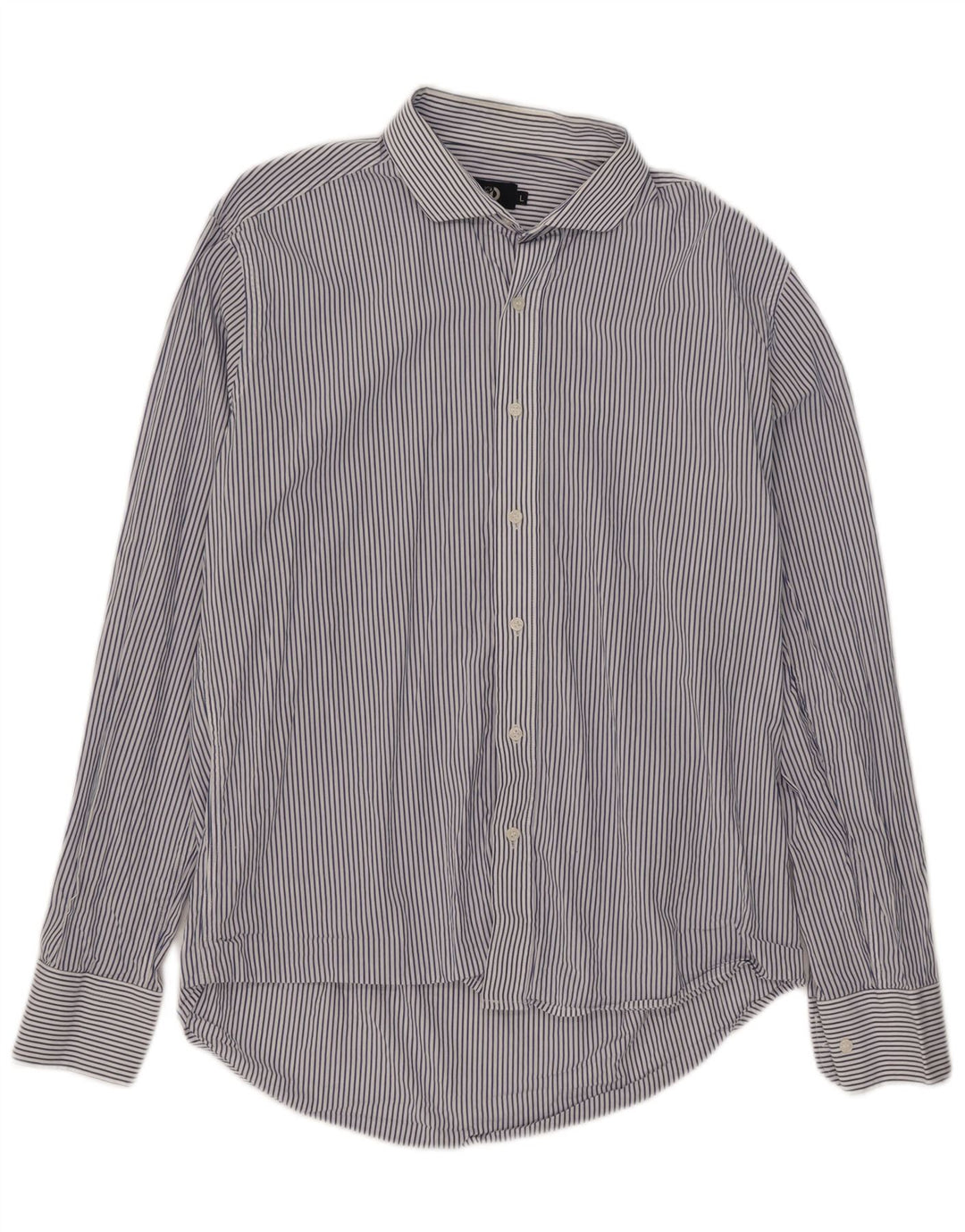 Camicia da uomo slim fit di Dack grande cotone gessato blu