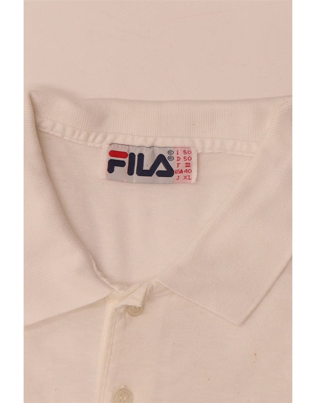 Polo grafica da uomo FILA IT 50 cotone color block bianco medio