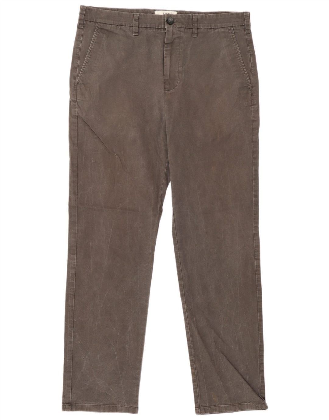 Pantaloni chino vestibilità regolare da uomo Marks & Spencer W34 L31 cotone grigio