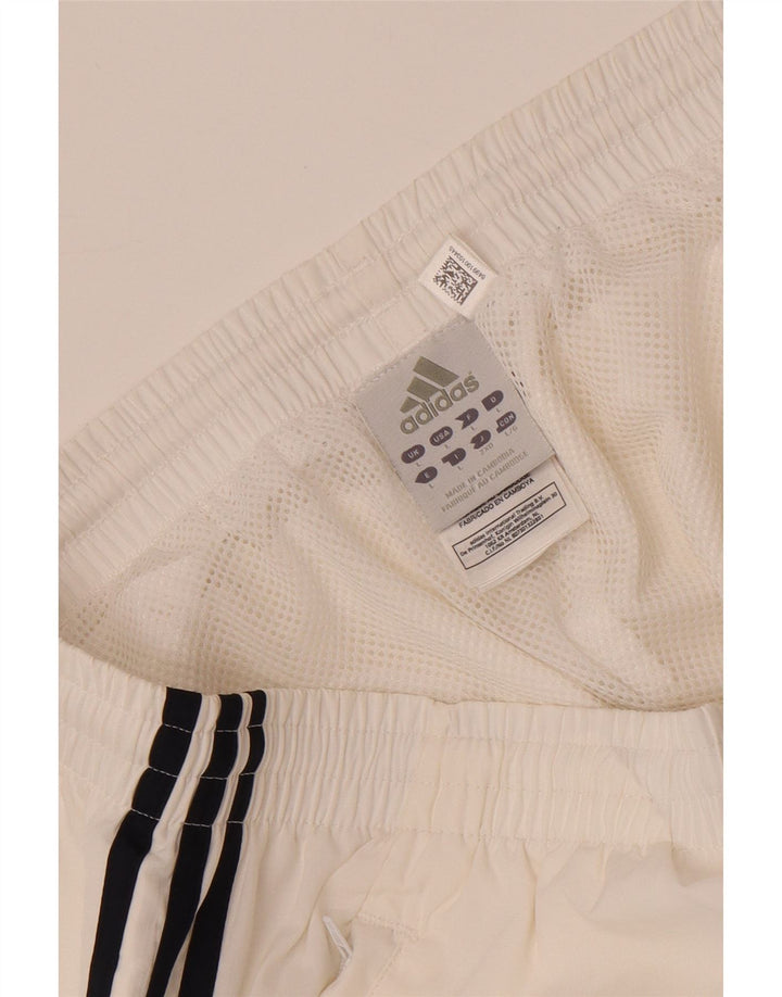 Pantaloni da tuta Adidas Capri Cargo da uomo, grandi, in poliestere bianco