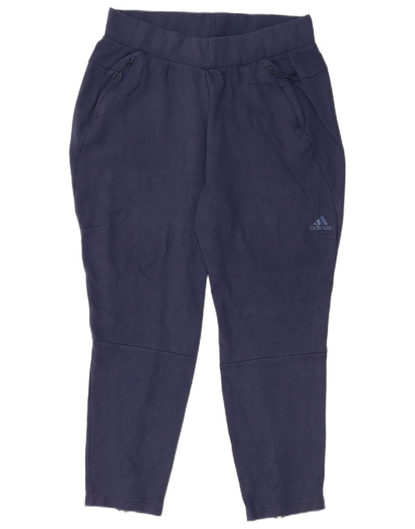 Pantaloni da tuta da donna ADIDAS UK 16 Large blu navy Rayon