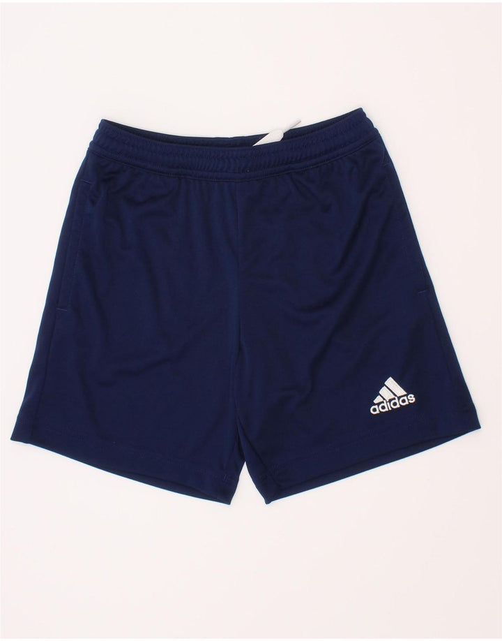 Pantaloncini sportivi Adidas Aeroready da bambino 7-8 anni in poliestere blu navy