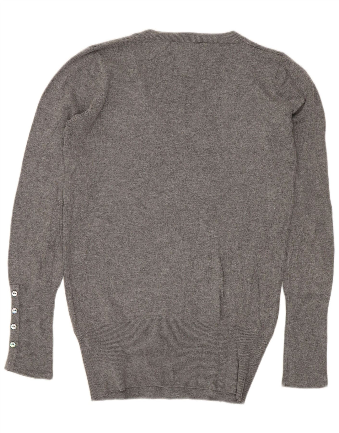 Maglione Zara da donna con scollo a V UK 12 Rayon grigio medio