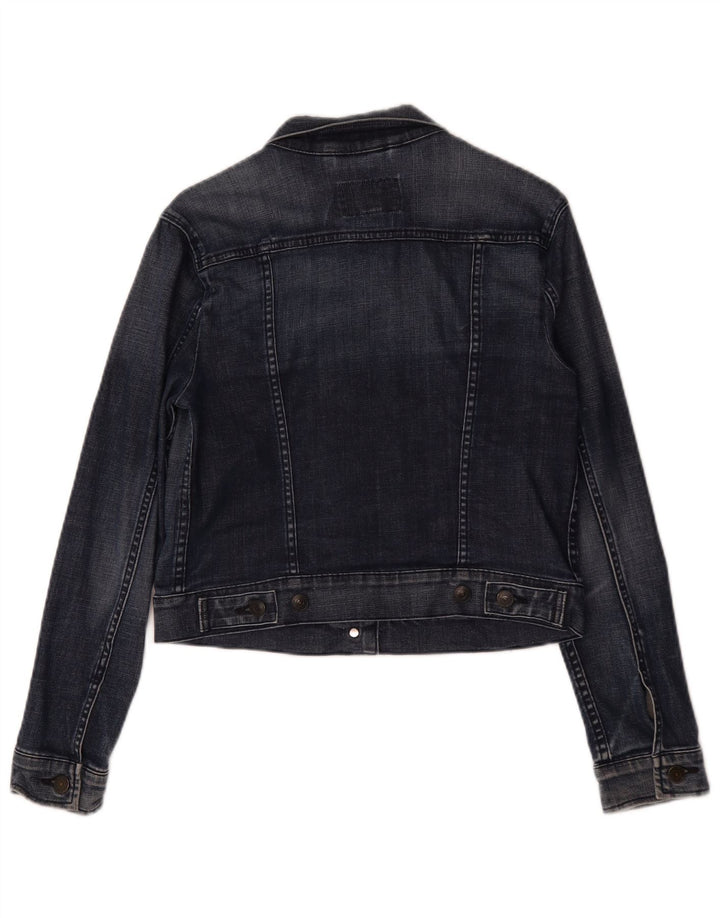 Giacca di jeans corta da donna Levi's UK 12 cotone blu navy medio